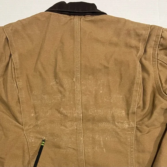 Vintage Carhartt Women M Detroit Jacket Sherpa Lined Wj097 Cml Brown Tan Y2k - Picture 8 of 14